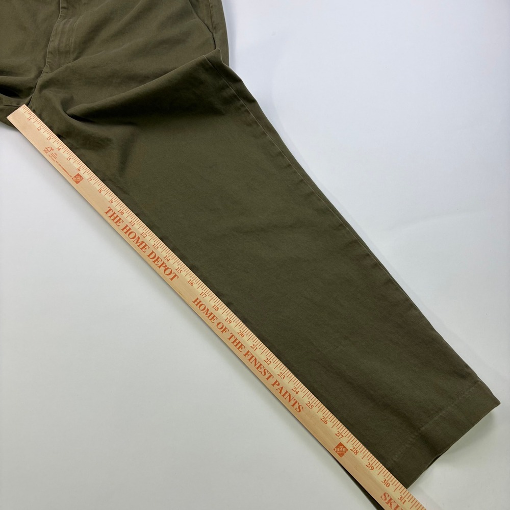 Polo Ralph Lauren Chino Pants Mens 38x32 Olive Green Stretch Straight Leg Pant - Picture 8 of 9